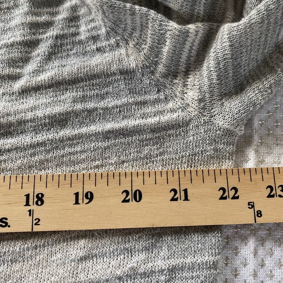MOTH Anthropologie  Sweater Gray Marled Sheer Pullover Lightweight size large - Picture 7 of 9
